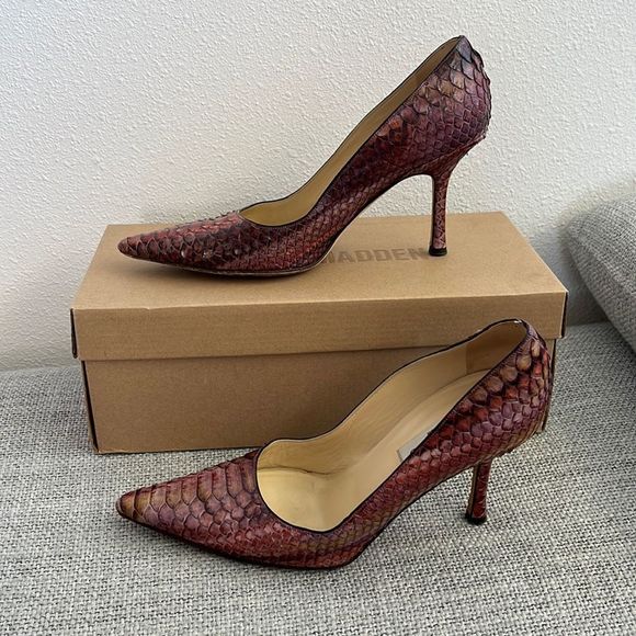 Jimmy Choo Shoes Womens Pink Yellow Snakeskin Pump Heels - fits a 7.5-8 - Picture 2 of 8